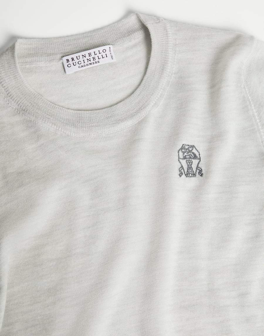 Lightweight sweater with embroidery Fog Boys - Brunello Cucinelli