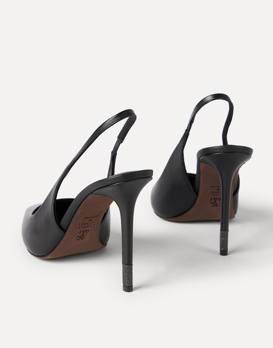 Calfskin slingback heels Black Woman - Brunello Cucinelli