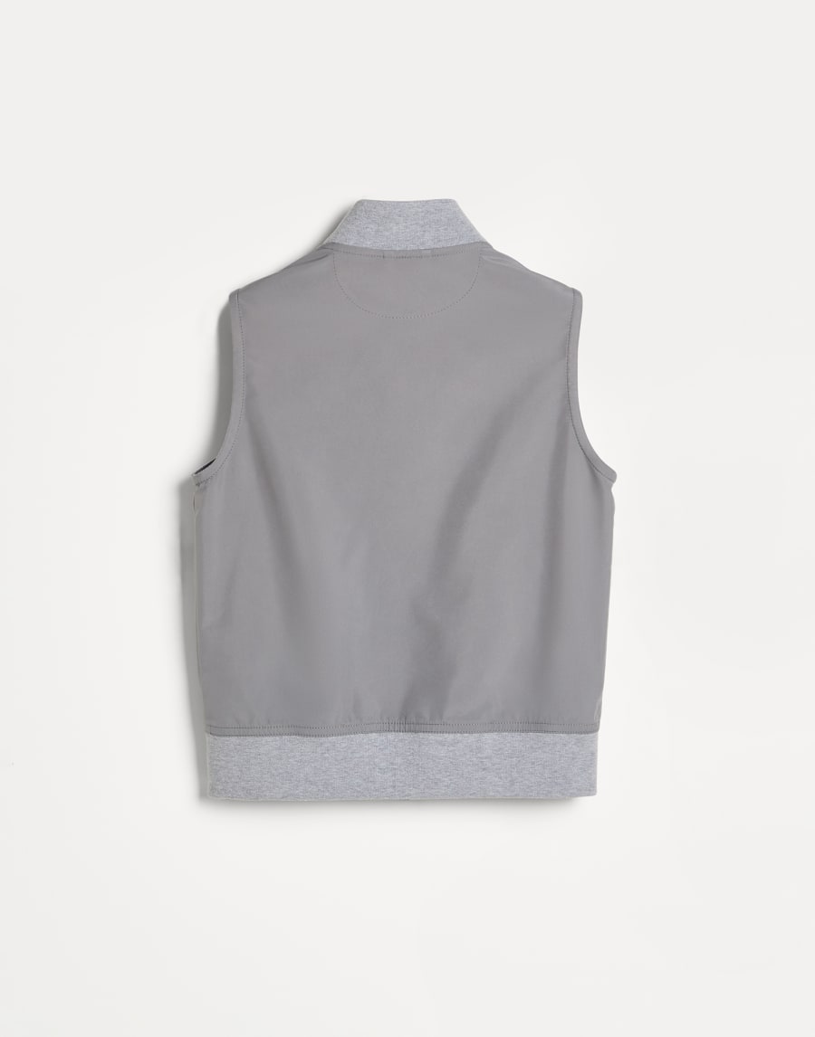 ロゴ入り ナイロンベスト グレー ボーイズ - Brunello Cucinelli