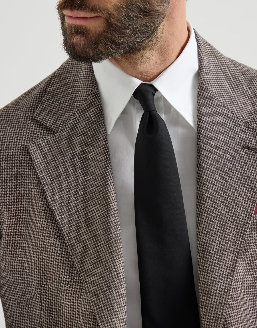 Virgin wool tie Black Man - Brunello Cucinelli