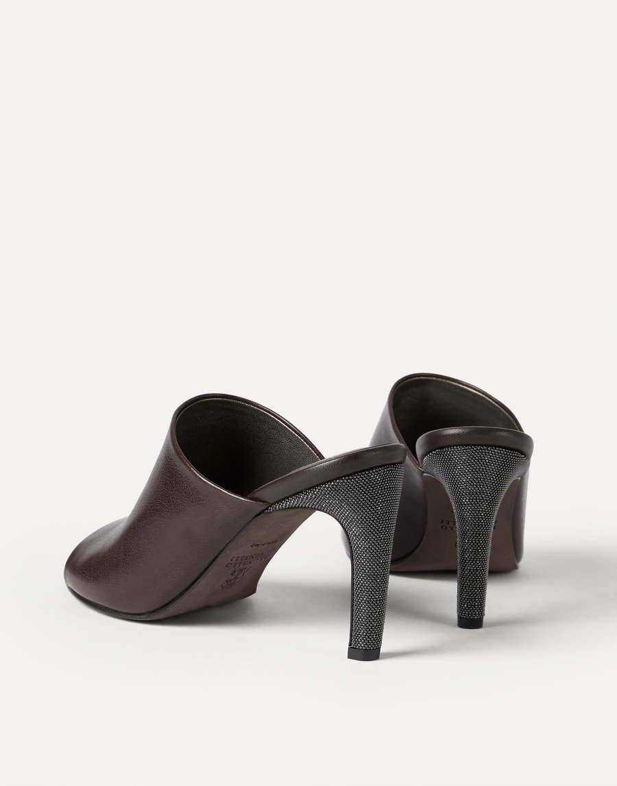 Classic leather mules Rust Brown Woman - Brunello Cucinelli