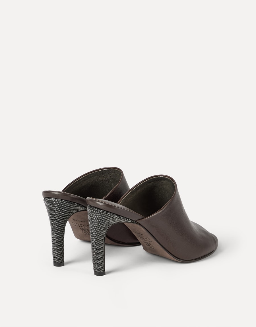 Classic leather mules Rust Brown Woman - Brunello Cucinelli