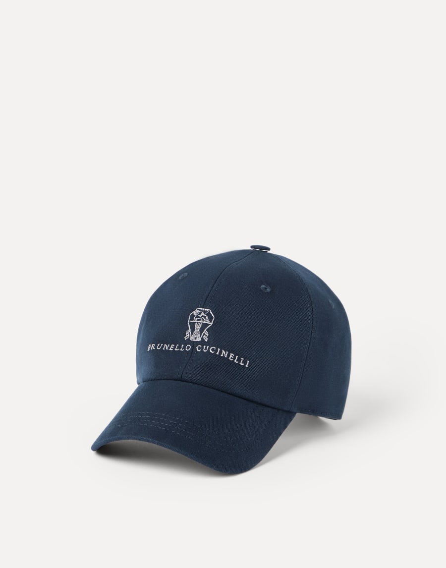 Baseball cap with logo Navy Blue Man - Brunello Cucinelli