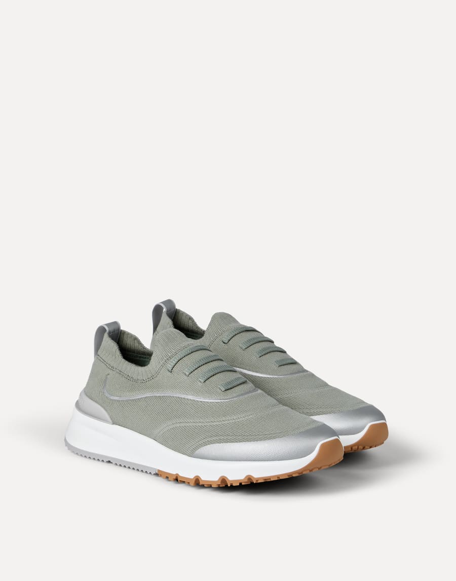 Knit runners Olive Man - Brunello Cucinelli