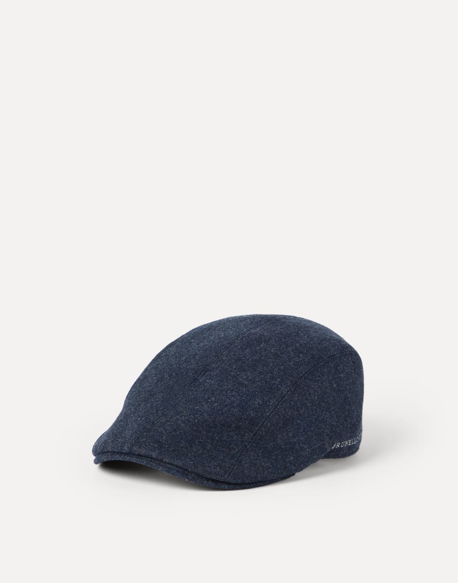 バージンウール フランネル ハンチングキャップ ナイト メンズ - Brunello Cucinelli