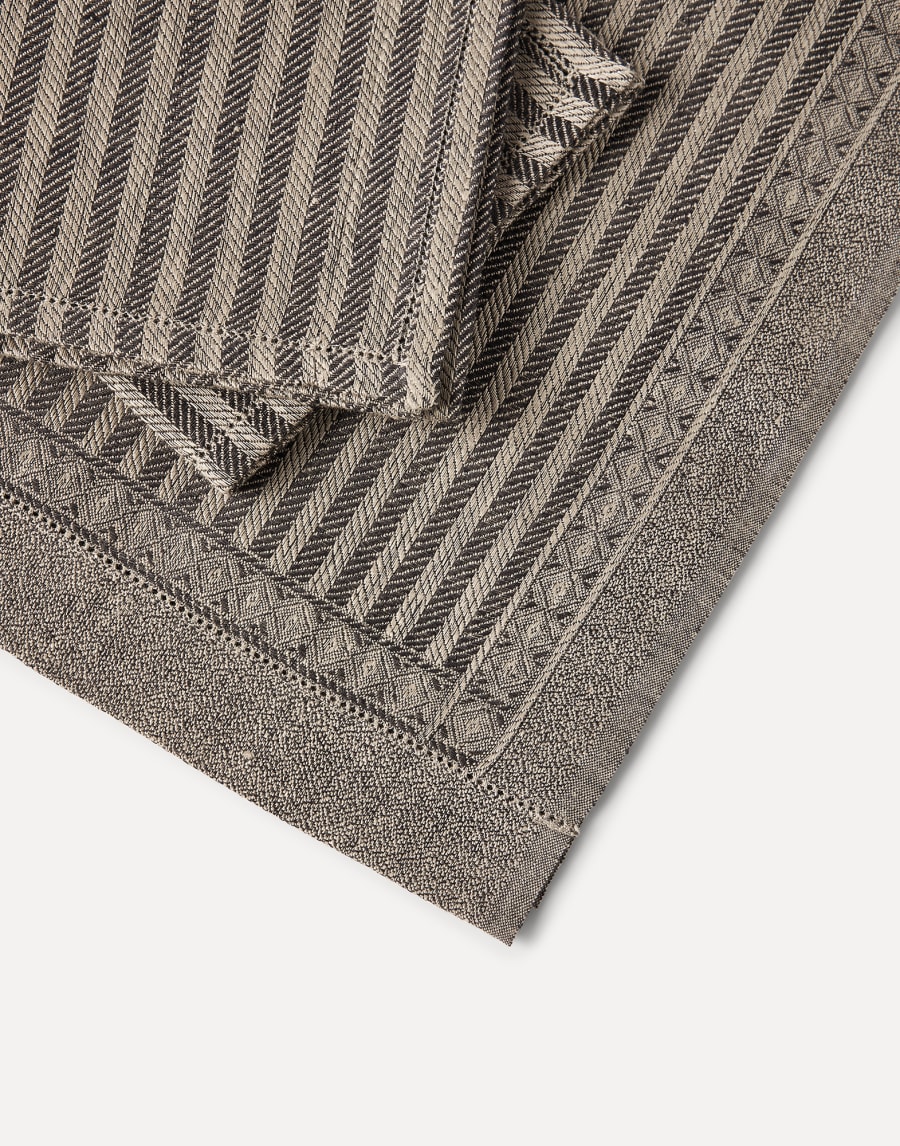 Runner and napkins set Dark Military Lifestyle - Brunello Cucinelli