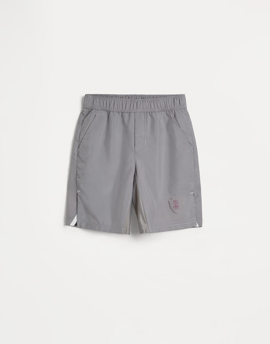 尼龙面料百慕大短裤 灰色 男童 - Brunello Cucinelli