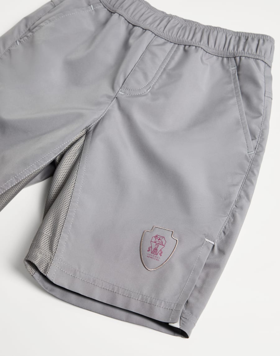 尼龙面料百慕大短裤 灰色 男童 - Brunello Cucinelli