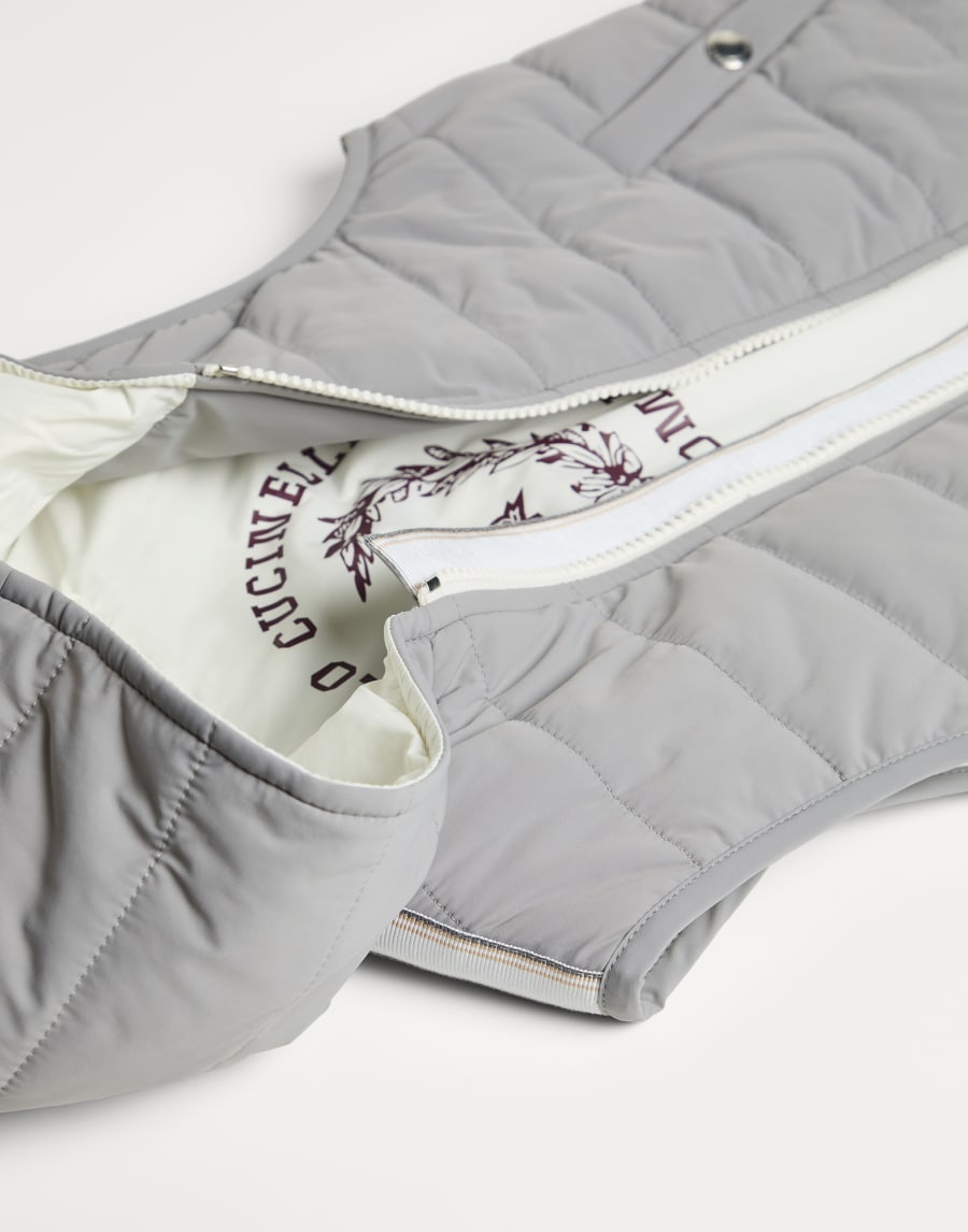 Gilet avec garnissage en Thermore® Gris Moyen Garçon - Brunello Cucinelli