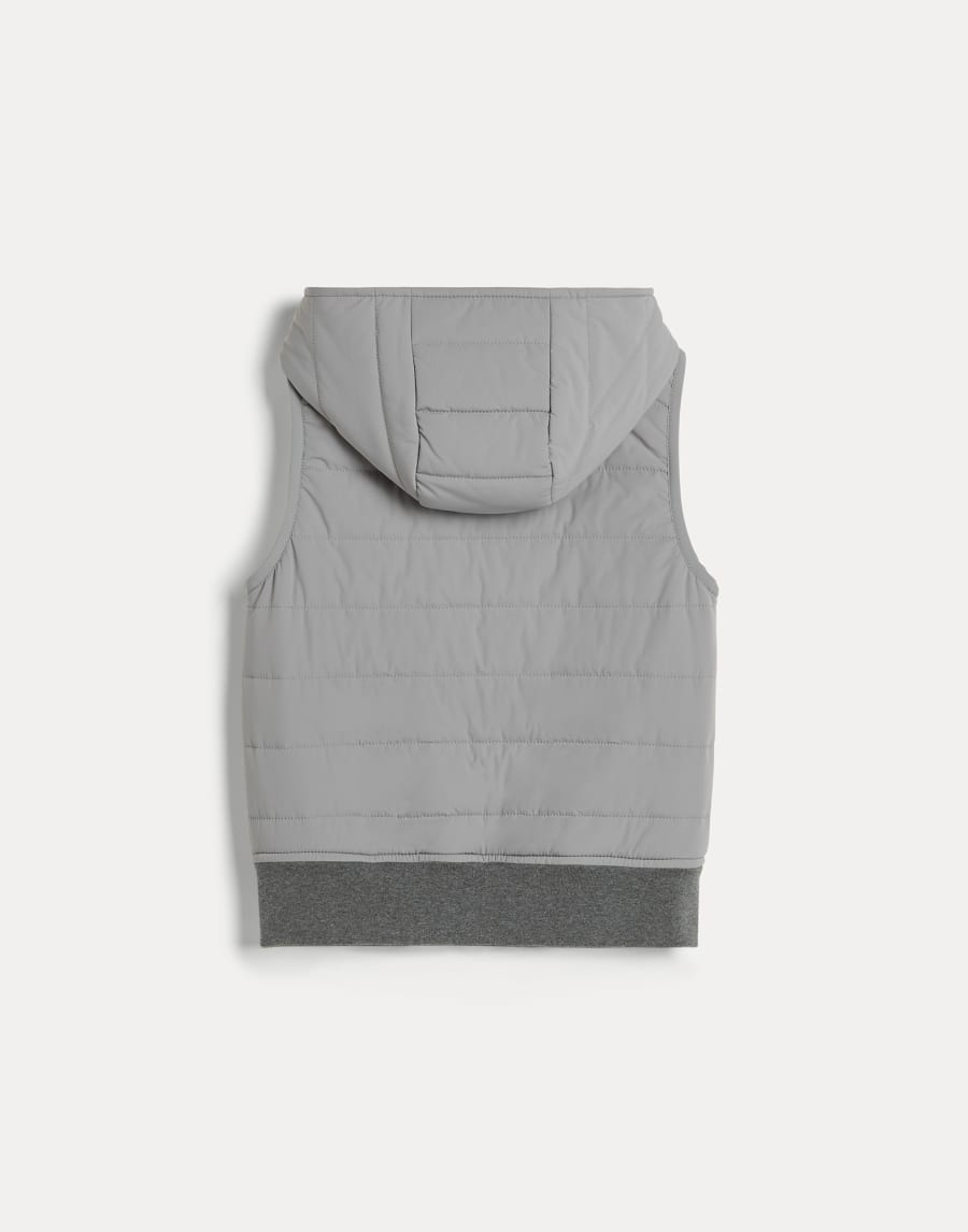 Gilet avec garnissage en Thermore® Gris Moyen Garçon - Brunello Cucinelli
