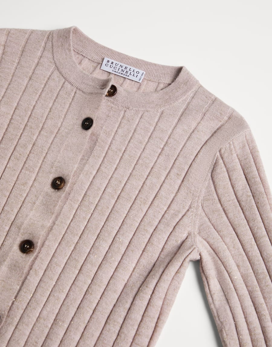 Sparkling cashmere cardigan Pink Girls - Brunello Cucinelli