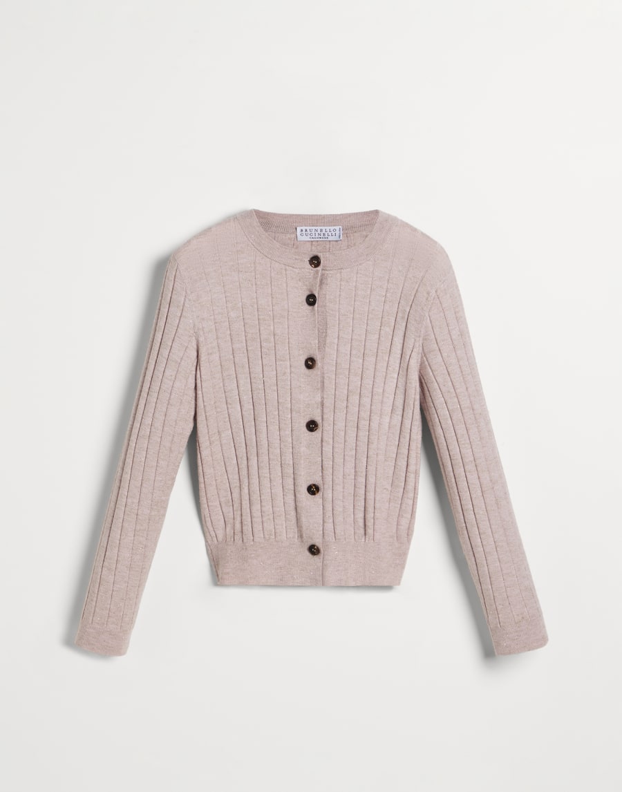 Sparkling cashmere cardigan Pink Girls - Brunello Cucinelli