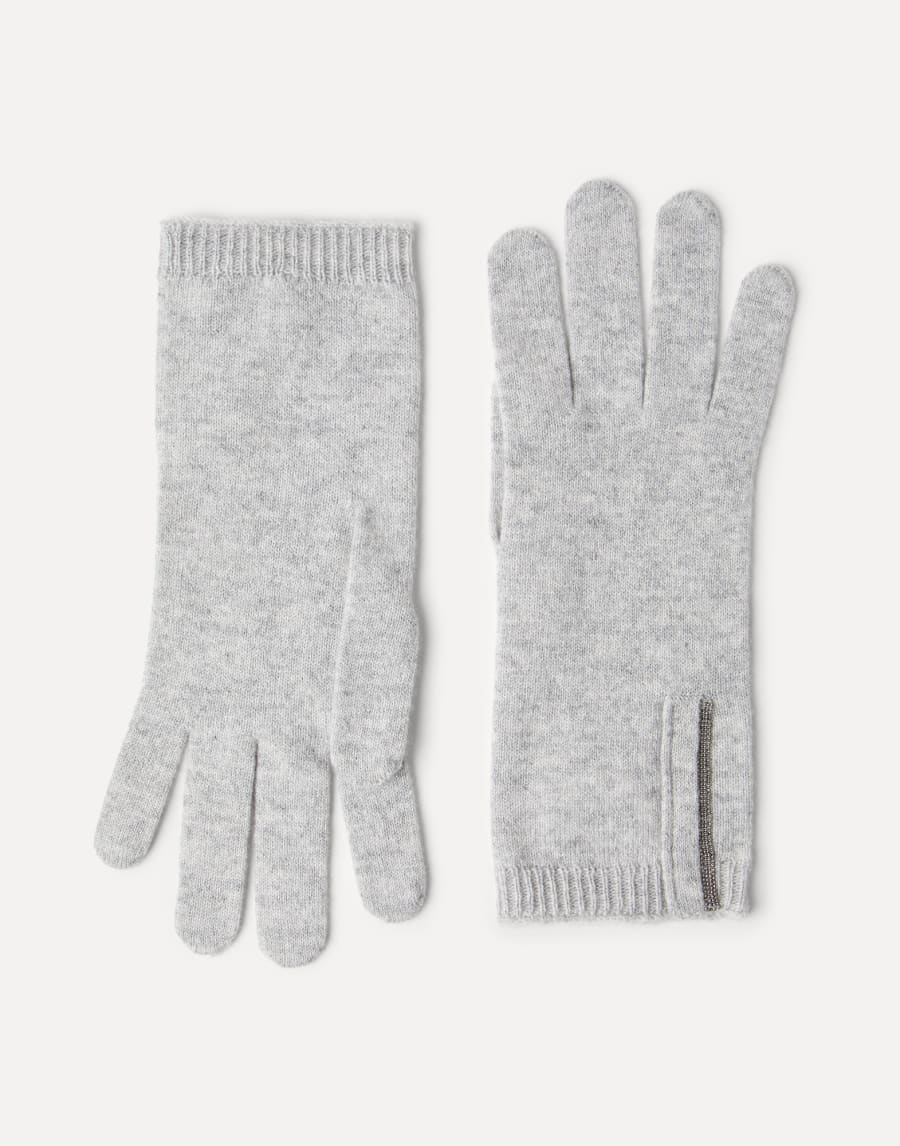 Knit gloves Light Grey Woman - Brunello Cucinelli