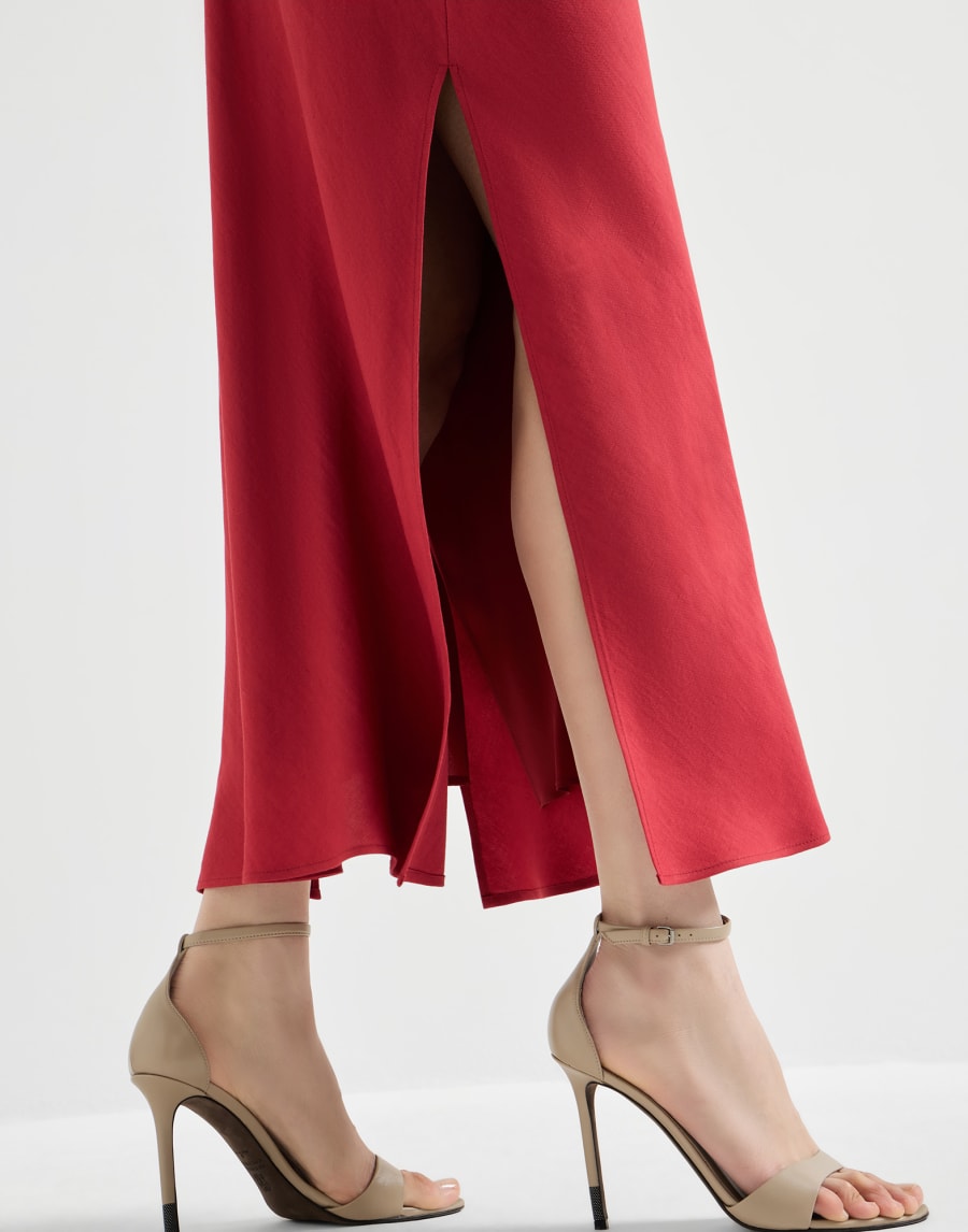 斜裁半身裙 红色 女款 - Brunello Cucinelli