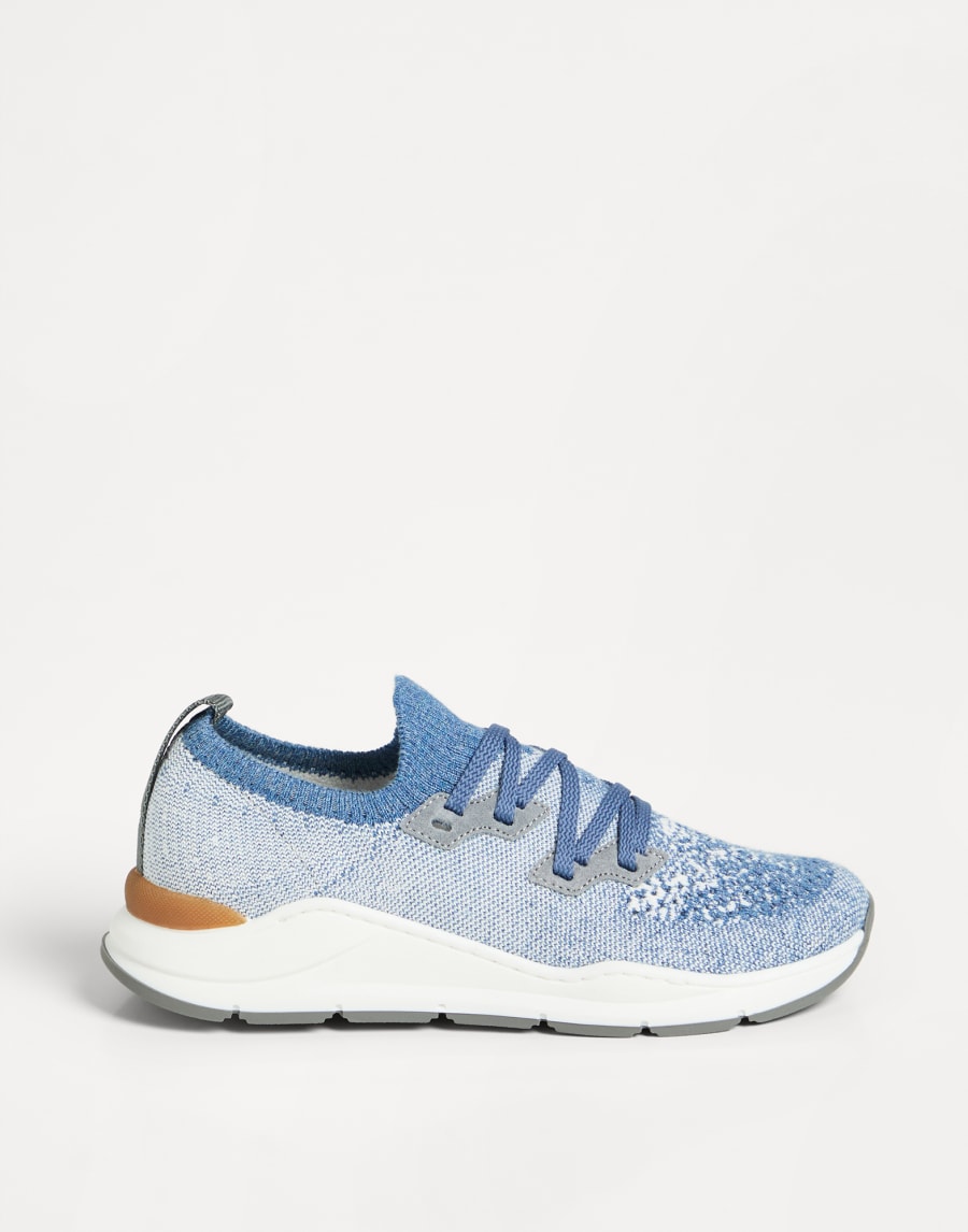针织织物运动鞋 天蓝色 男童 - Brunello Cucinelli