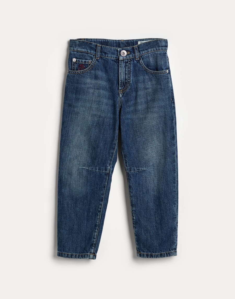 Five-pocket trousers Dark Denim Boys - Brunello Cucinelli