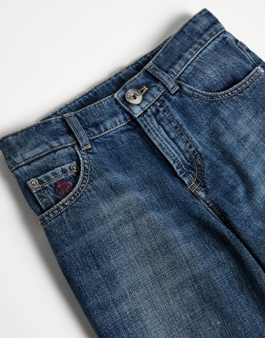 Five-pocket trousers Dark Denim Boys - Brunello Cucinelli