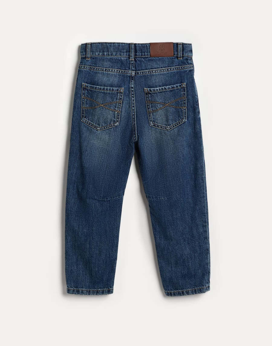 Five-pocket trousers Dark Denim Boys - Brunello Cucinelli