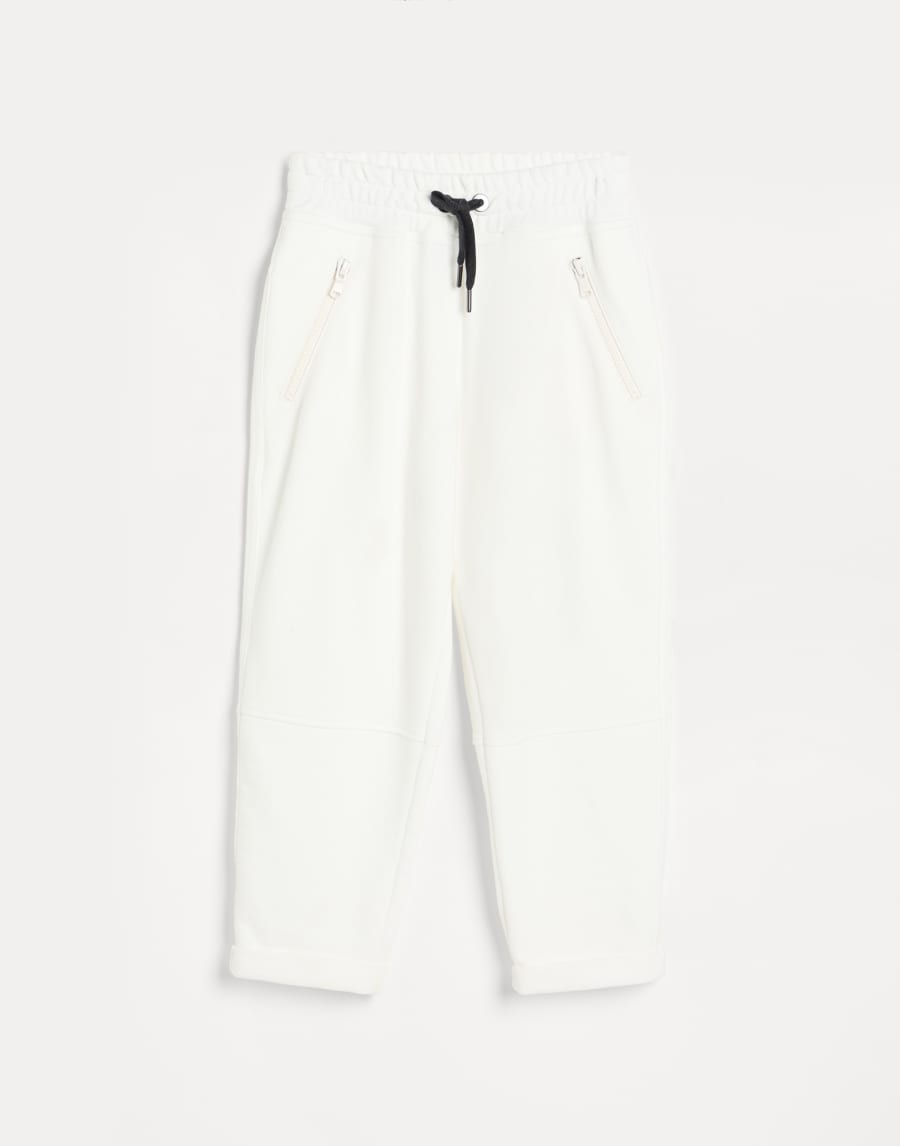 Smooth French terry trousers Off-White Girls - Brunello Cucinelli