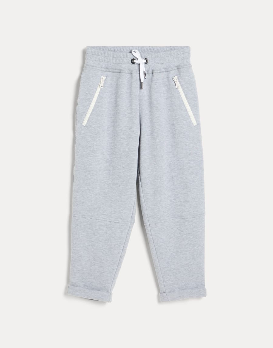 Smooth French terry trousers Grey Girls - Brunello Cucinelli