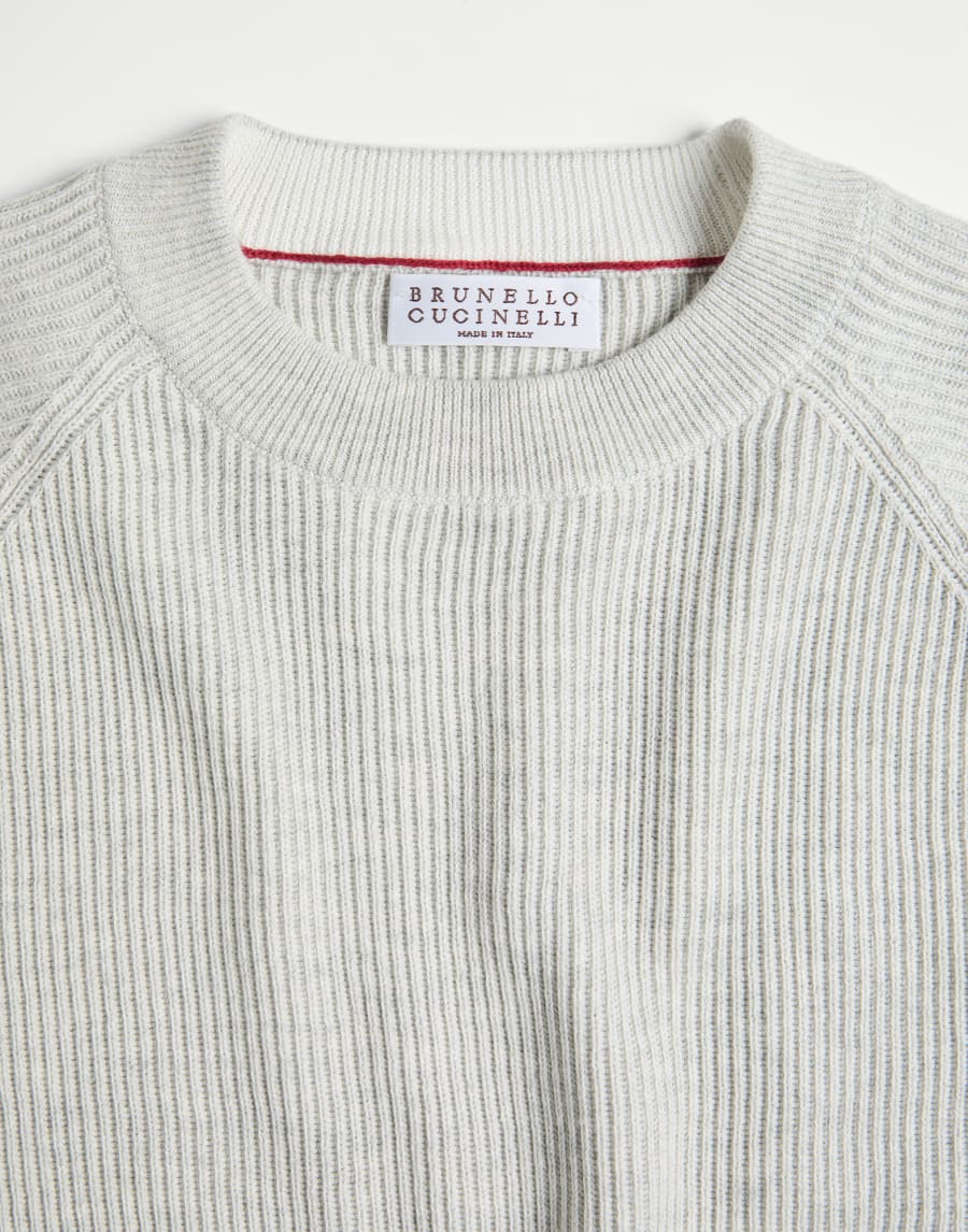 Cotton English rib sweater Fog Boys - Brunello Cucinelli