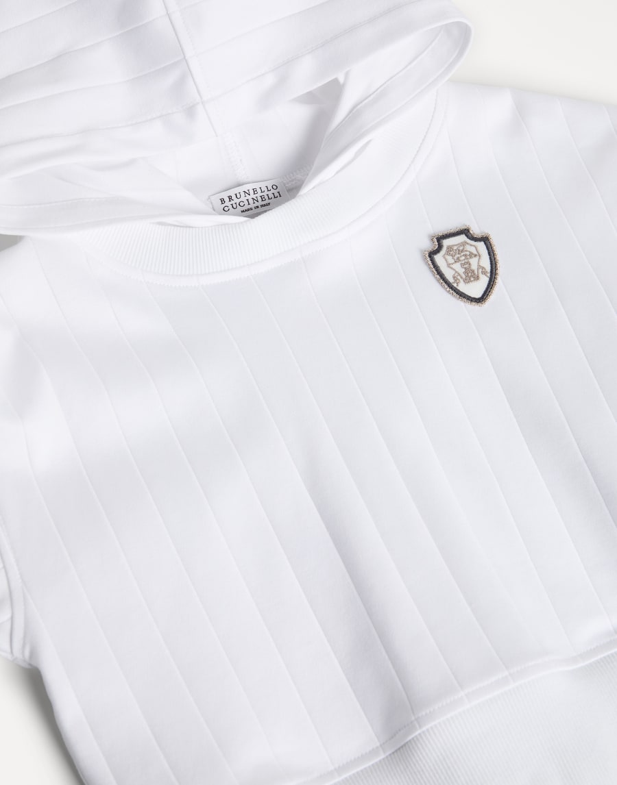 Hooded sweatshirt with logo White Girls - Brunello Cucinelli
