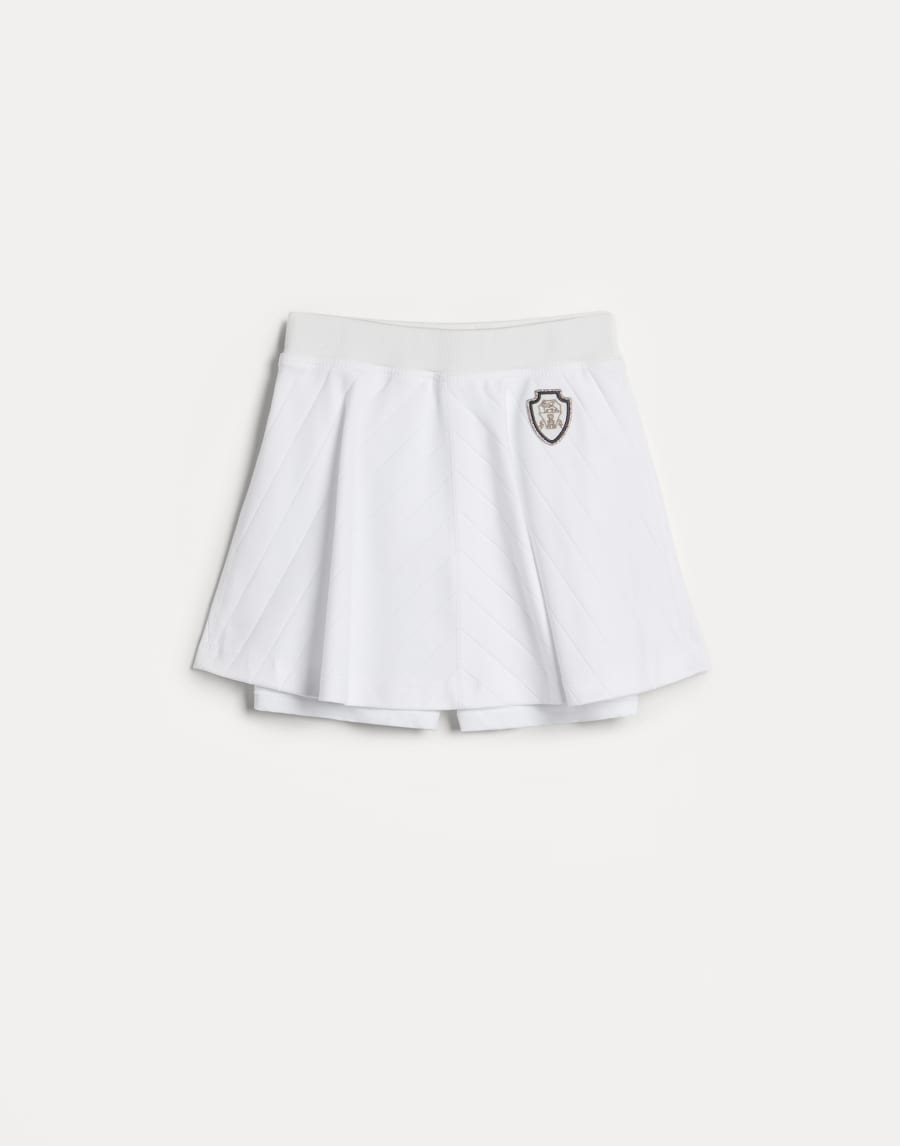 Skirt with logo White Girls - Brunello Cucinelli