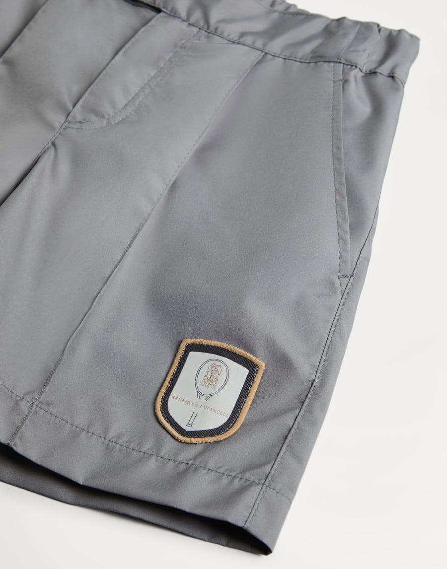 尼龙面料百慕大短裤 灰色 男童 - Brunello Cucinelli