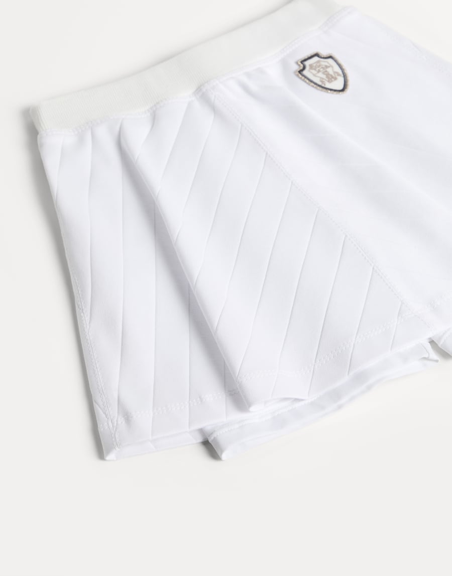 Skirt with logo White Girls - Brunello Cucinelli
