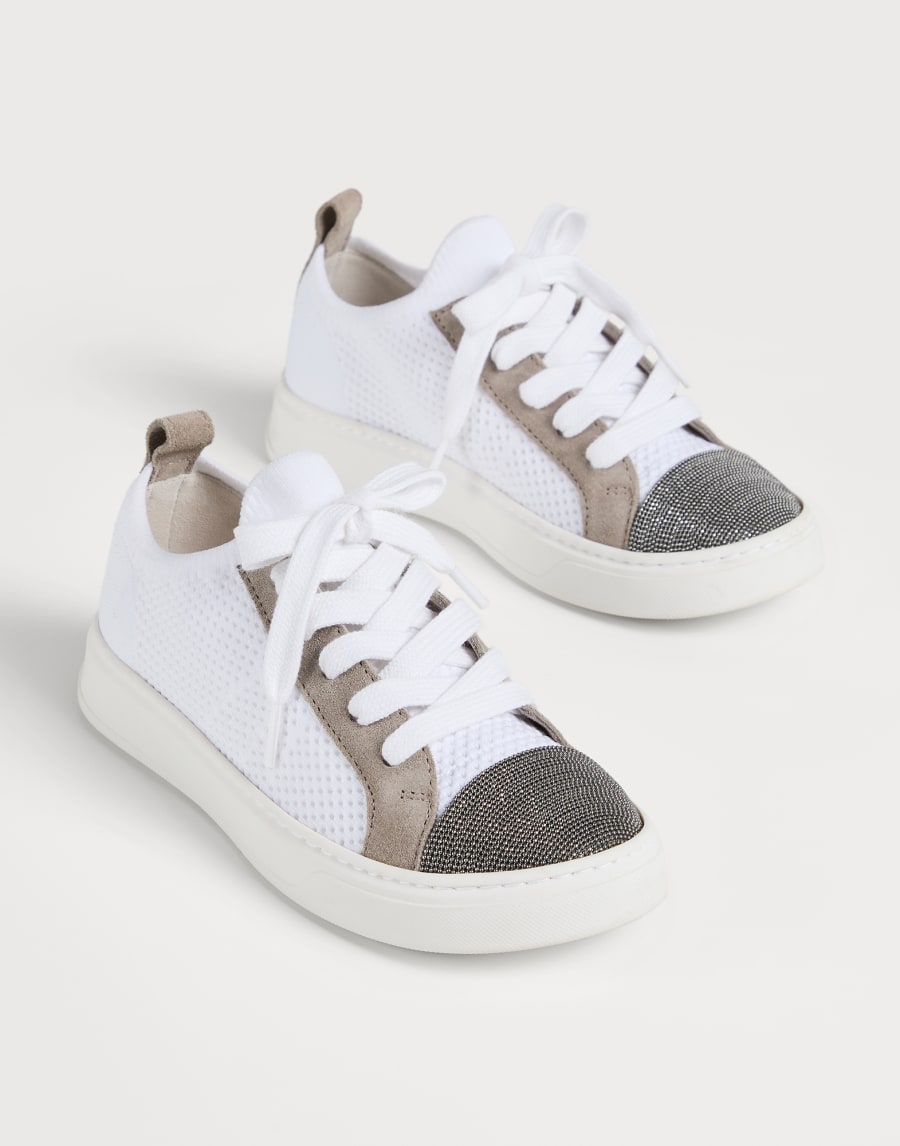 Sneakers in maglia Bianco Bambina - Brunello Cucinelli