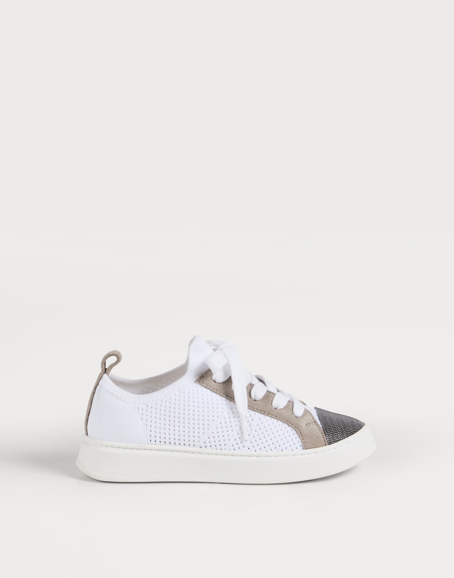 Sneakers in maglia Bianco Bambina - Brunello Cucinelli