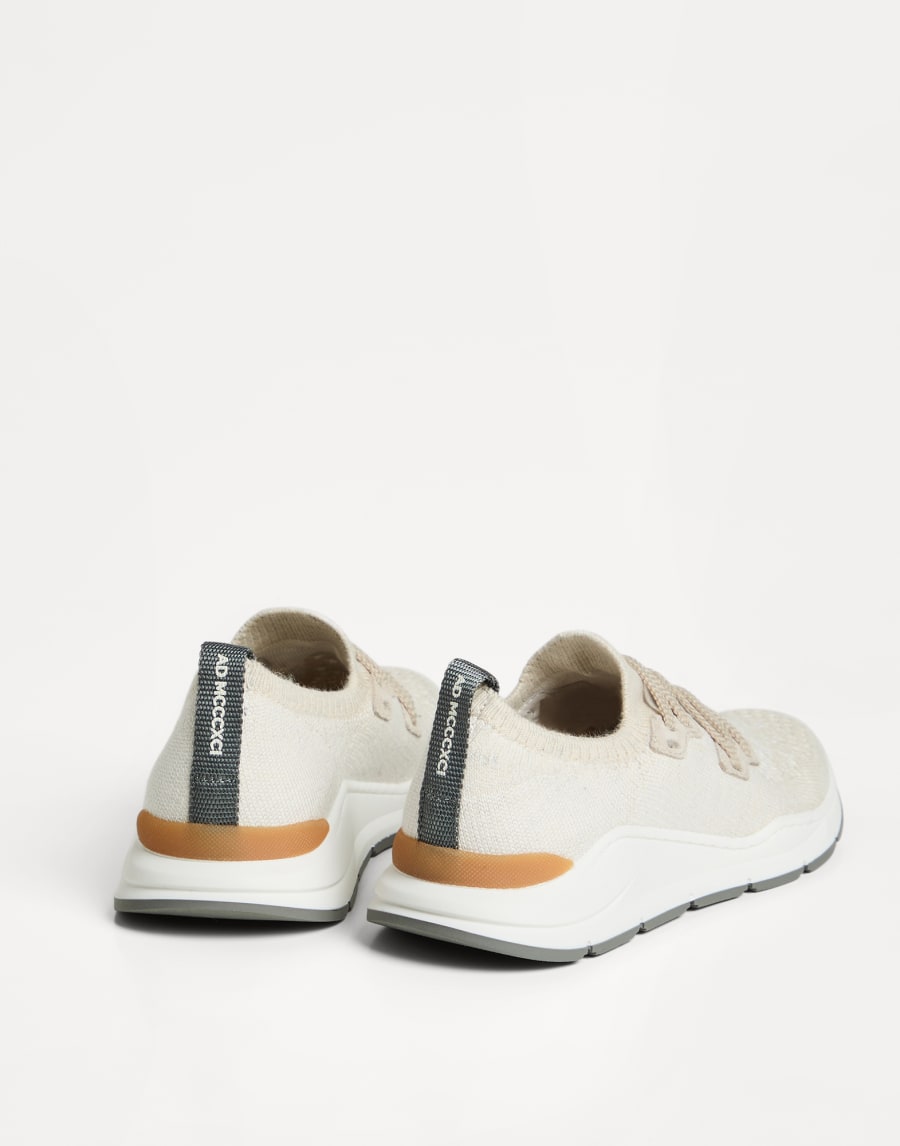 针织织物运动鞋 巴拿马色 男童 - Brunello Cucinelli