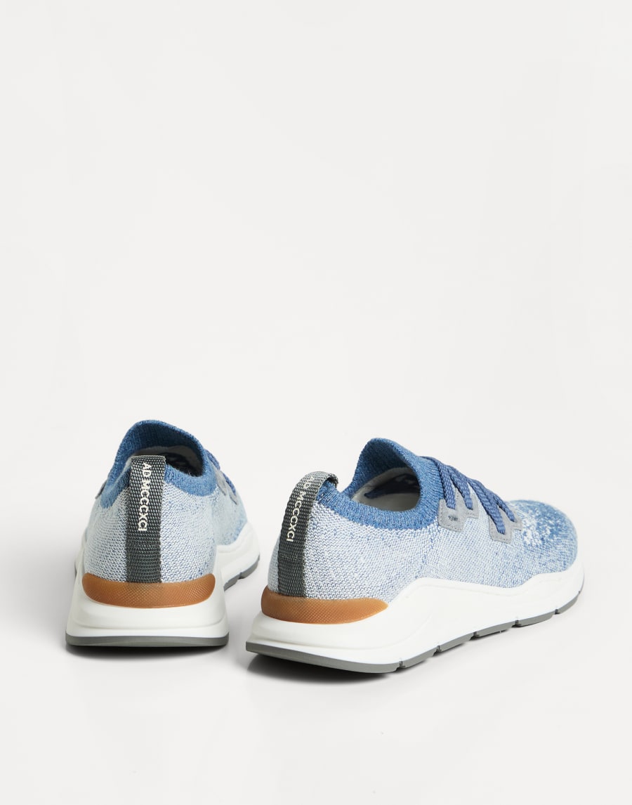 针织织物运动鞋 天蓝色 男童 - Brunello Cucinelli