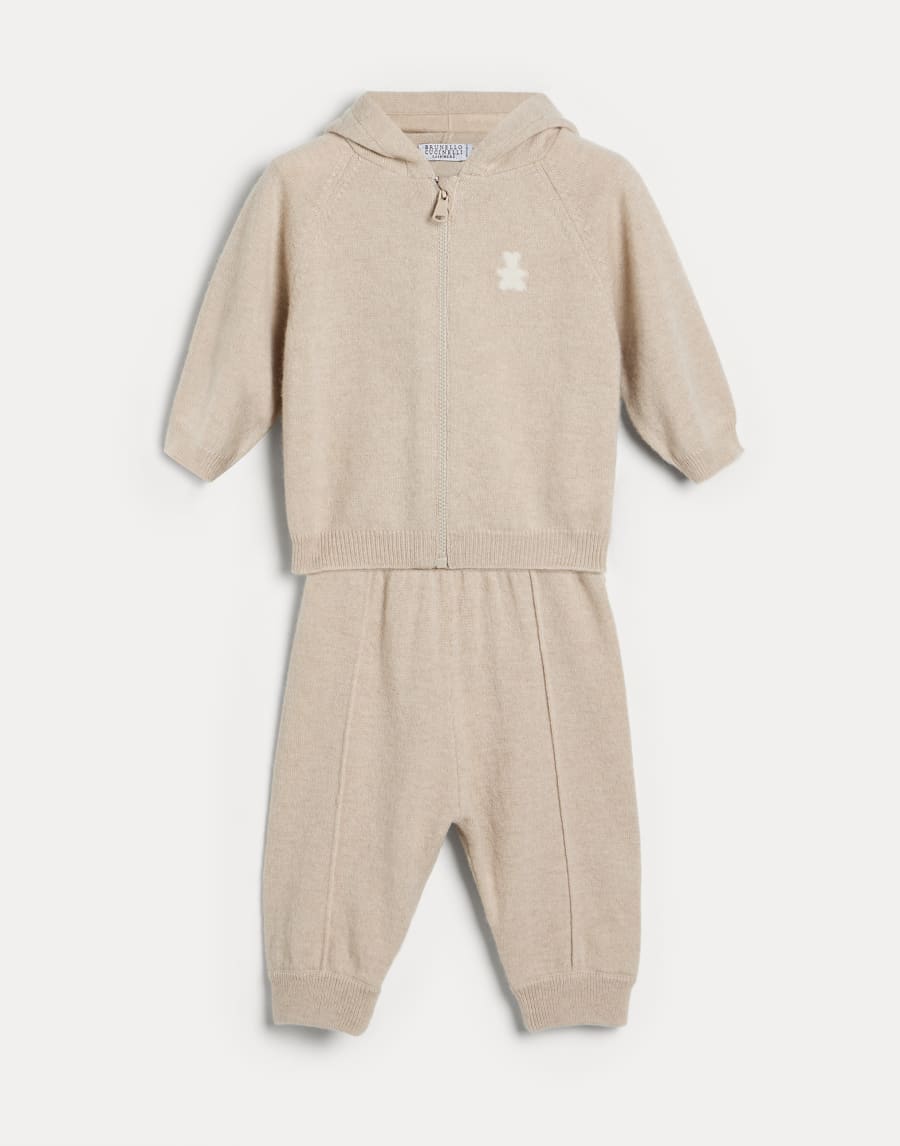 Bernie Baby cashmere trousers Beige Baby - Brunello Cucinelli