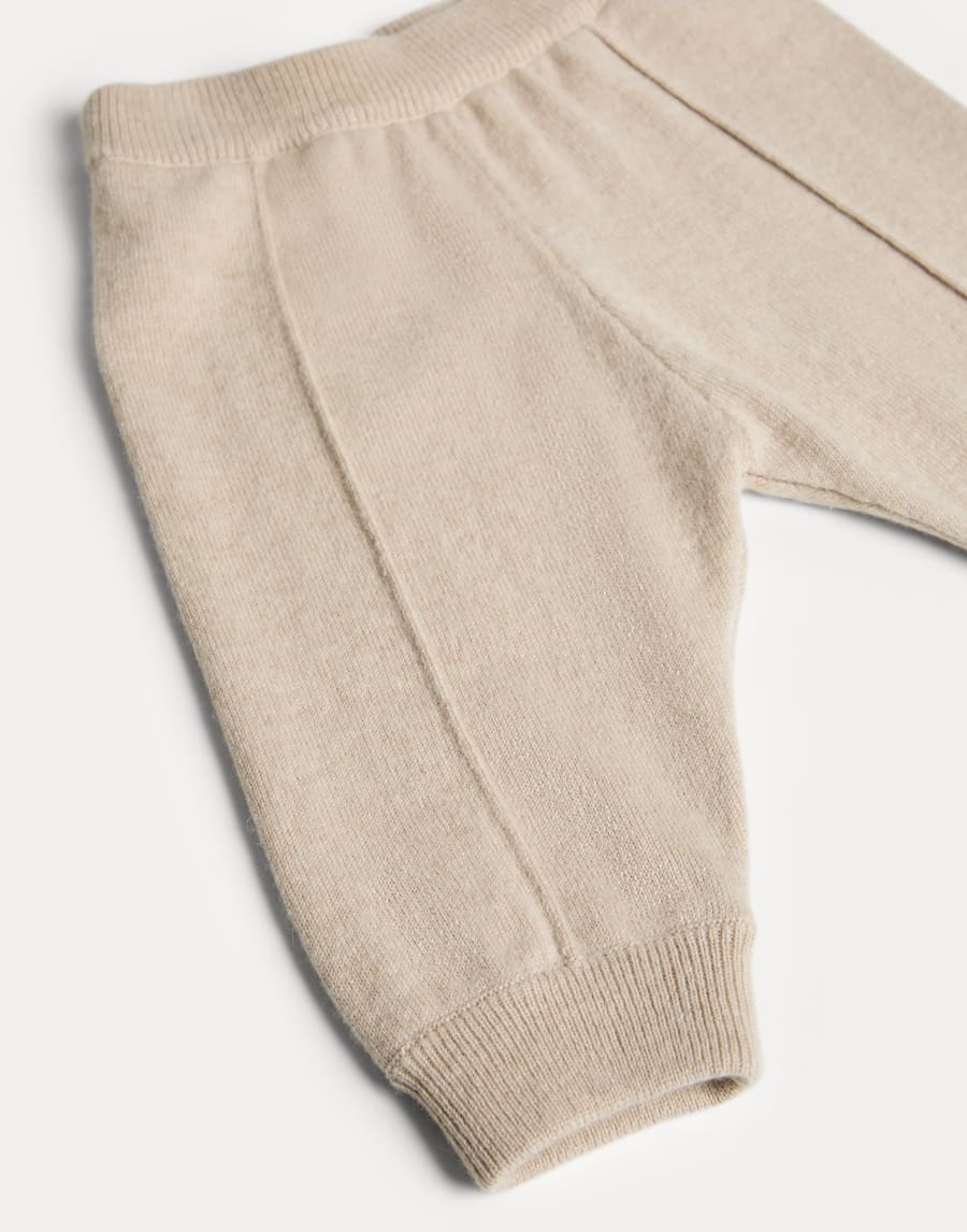 Bernie Baby cashmere trousers Beige Baby - Brunello Cucinelli