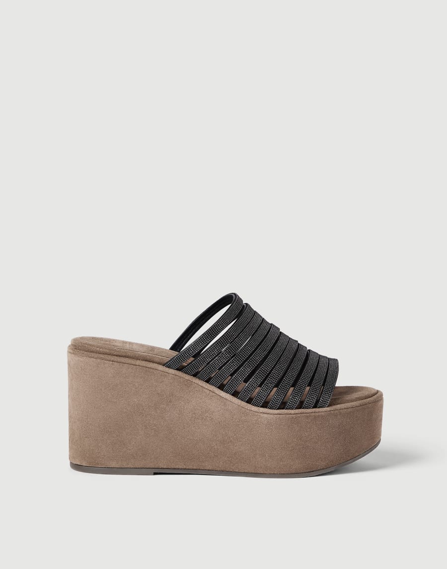 Suede wedges Black Woman - Brunello Cucinelli
