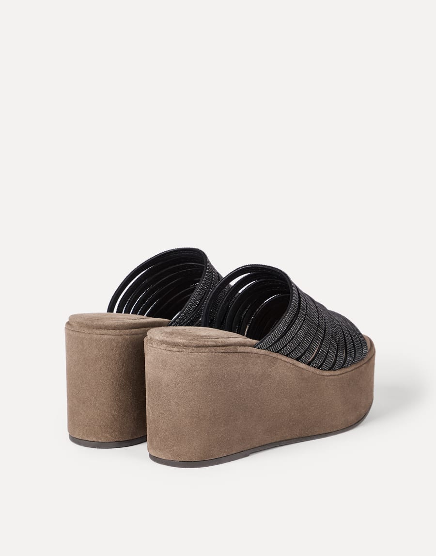 Suede wedges Black Woman - Brunello Cucinelli