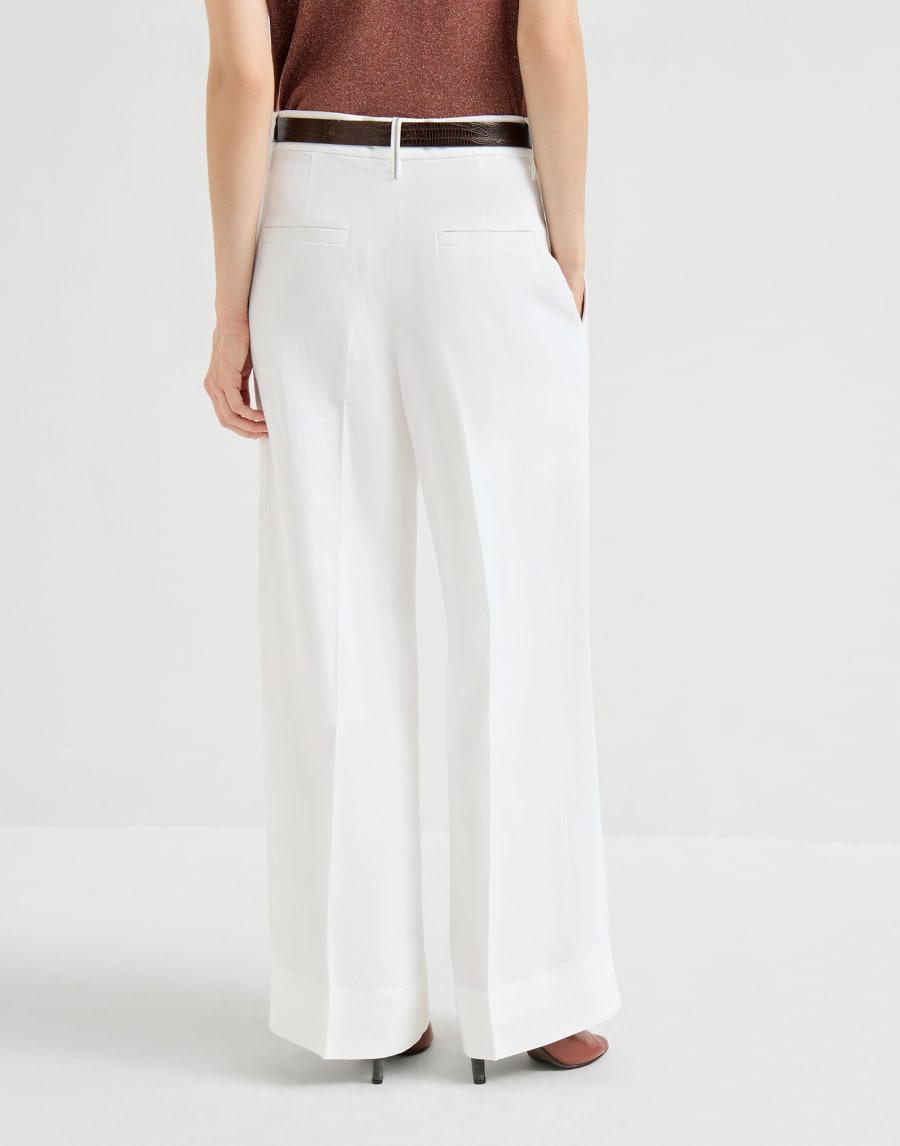 Loose Pleated trousers White Woman - Brunello Cucinelli
