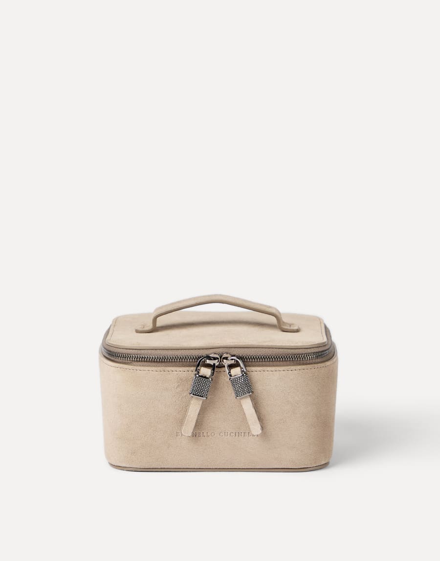 Suede jewelry box Beige Woman - Brunello Cucinelli