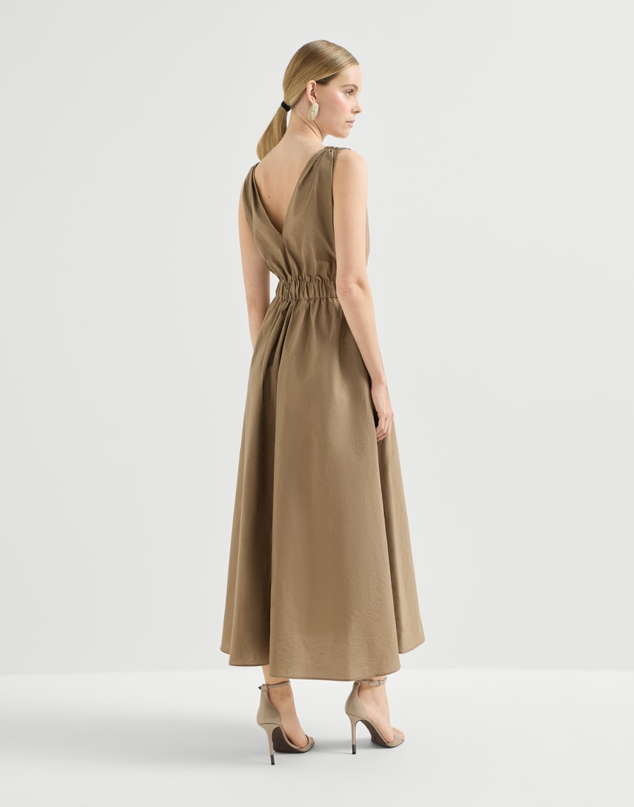 Vestido con cinturón Arena Mujer - Brunello Cucinelli