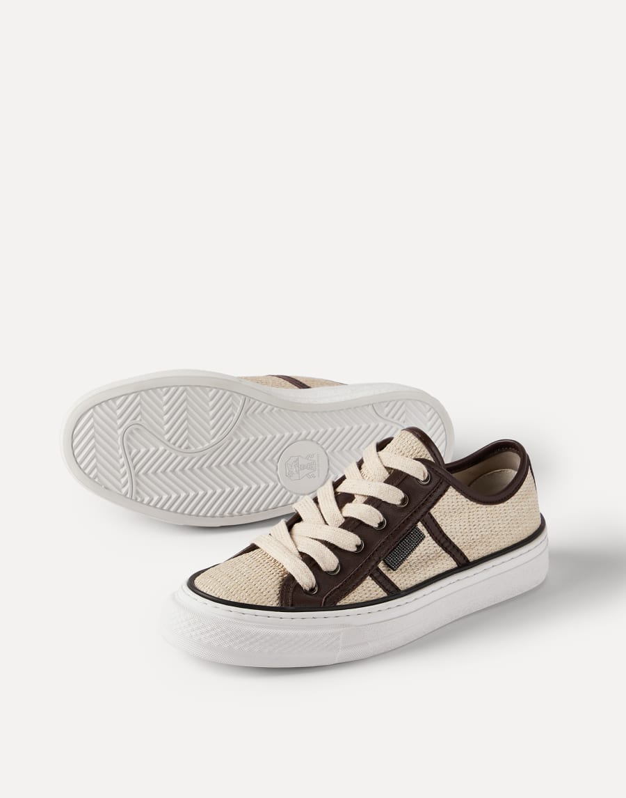 Sneakers en raphia technique Corde Femme - Brunello Cucinelli