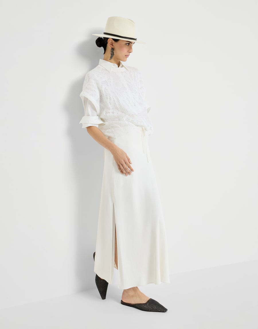 Fluid skirt White Woman - Brunello Cucinelli