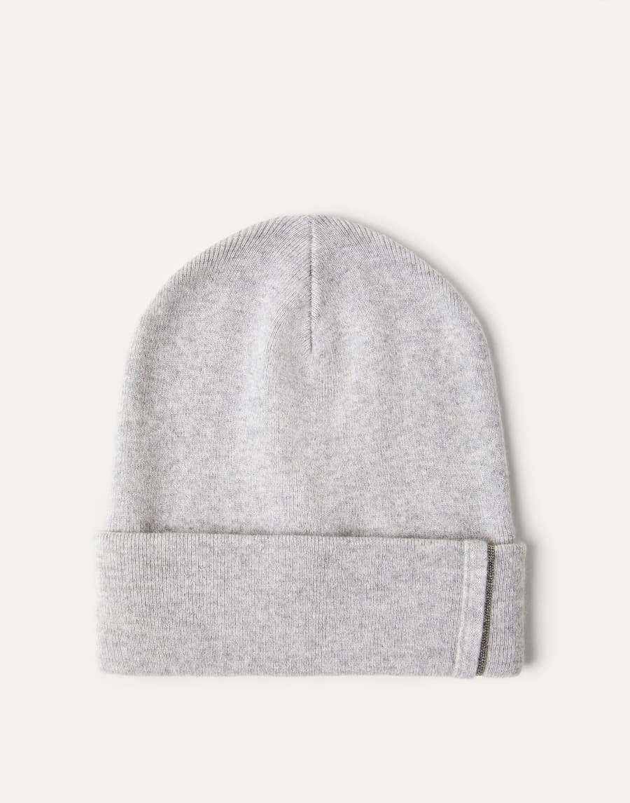 Knit beanie Light Grey Woman - Brunello Cucinelli