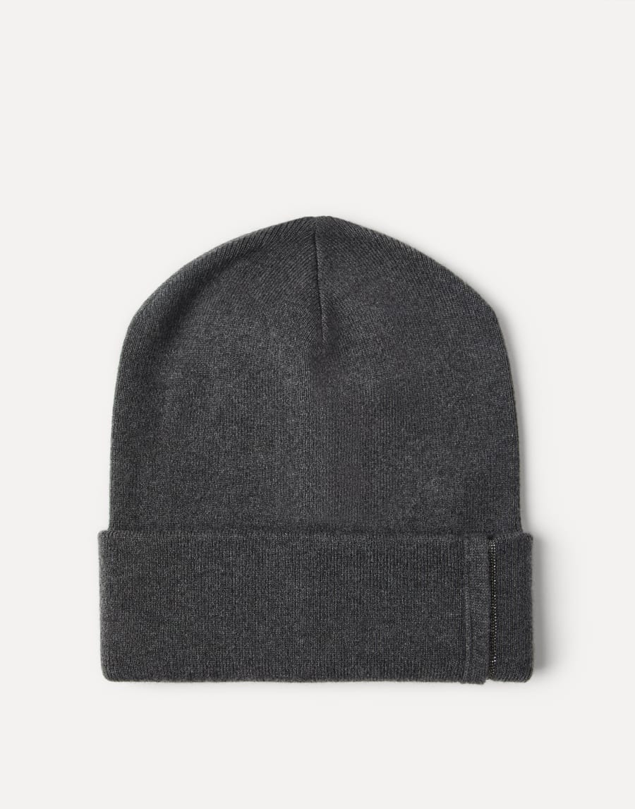 Knit beanie Lignite Grey Woman - Brunello Cucinelli