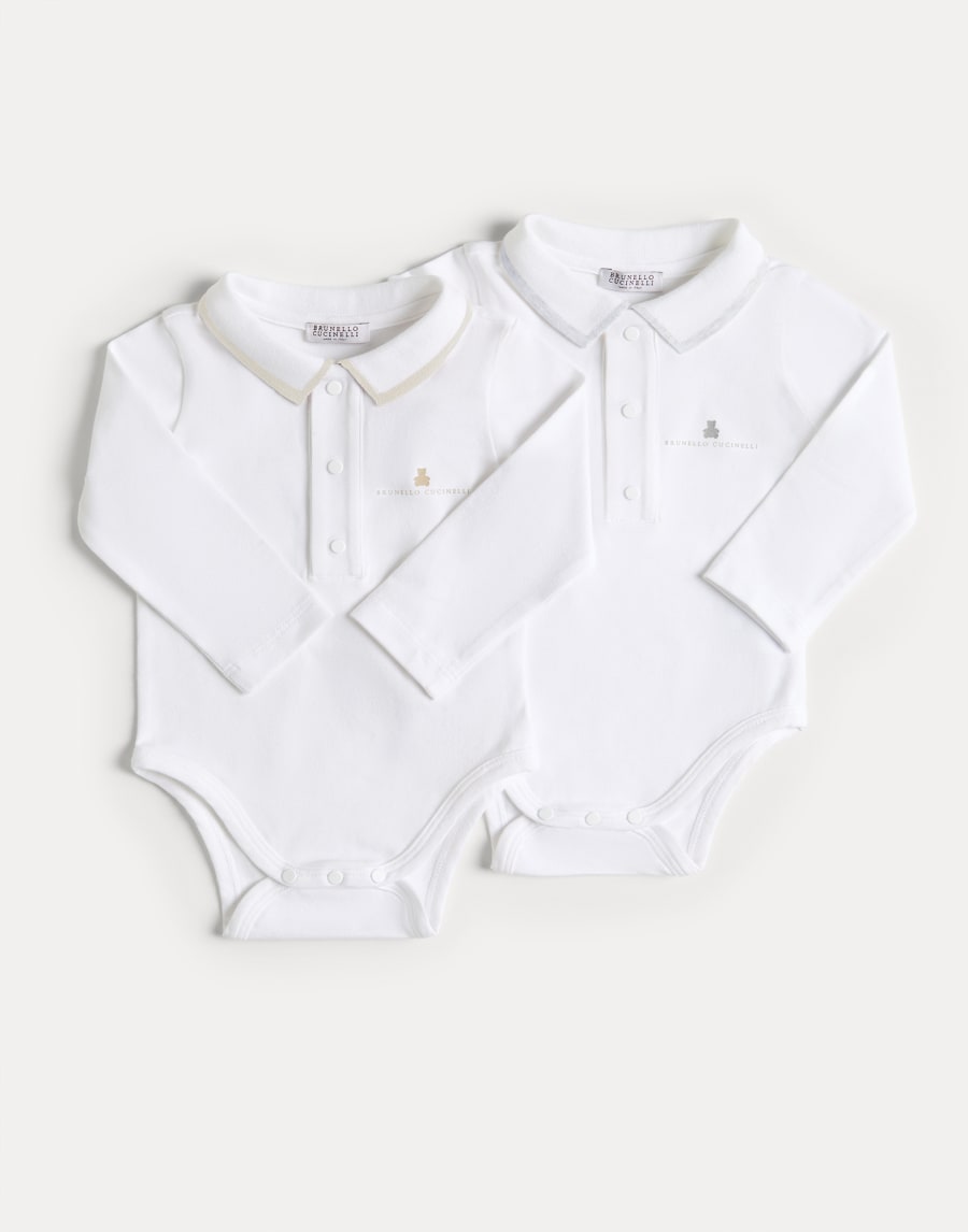 伯尼小熊长袖幼童连体紧身衣 白色 幼童 - Brunello Cucinelli