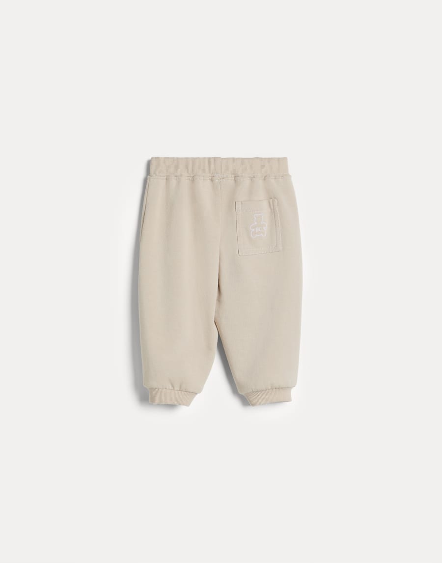 French terry Baby Bernie trousers Sand Baby - Brunello Cucinelli