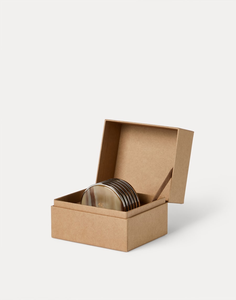 Coaster set Natural Horn Lifestyle - Brunello Cucinelli