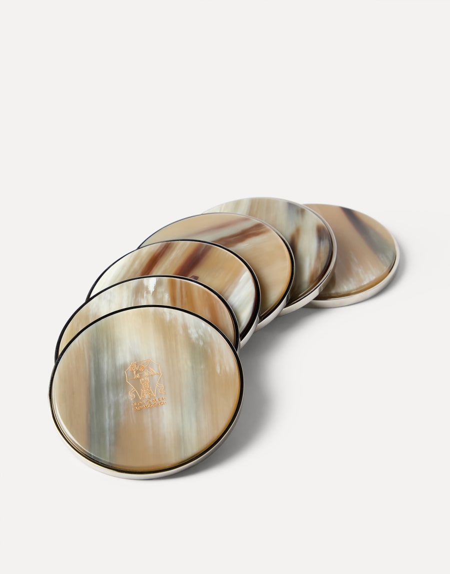 Coaster set Natural Horn Lifestyle - Brunello Cucinelli
