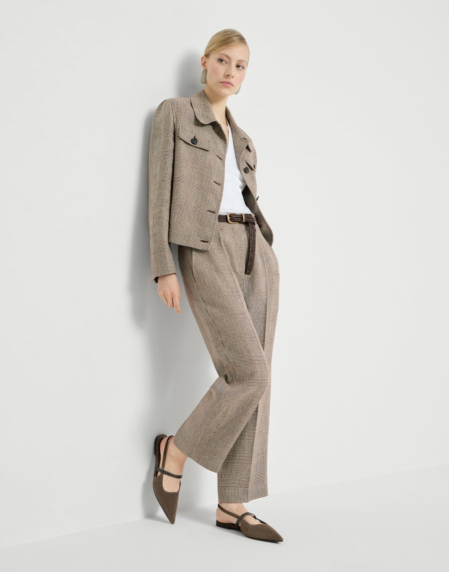 Slingbacks plats en daim Marron Femme - Brunello Cucinelli