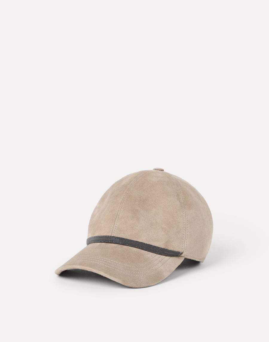 Baseball Cap with monili Beige Woman - Brunello Cucinelli